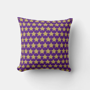 Cojín Decorativo Purpurina Gold Stars Purple