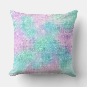 COJÍN DECORATIVO PURPURINA HOLOGRÁFICO PASTEL CUSHION