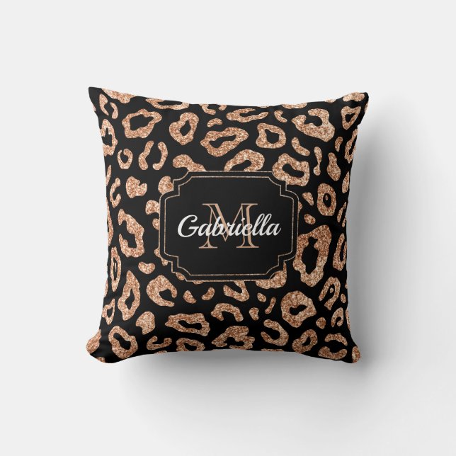 Cojín Decorativo Purpurina Leopard Print (Anverso)
