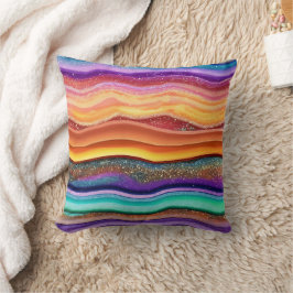 Cojín Decorativo Purpurina moderno y moderno arcoiris