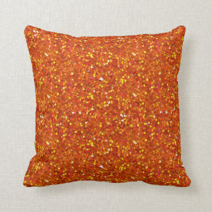 Cojín Decorativo Purpurina Naranja de Sinopia