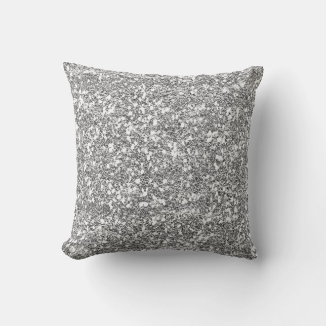 Cojín decorativo Purpurina plateado (Anverso)