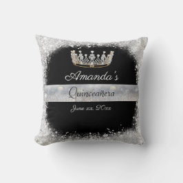Cojín Decorativo Purpurina plateado, príncipe heredero de la prince