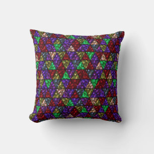 Cojín Decorativo Purpurina. Rojo, verde, morado.
