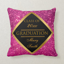 Cojín Decorativo Purpurina rosa Personalizar moderno de lujo