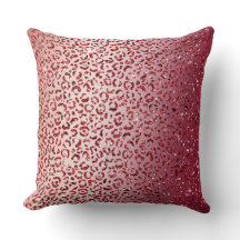 Purpurina rosa rojo Rubor Sparkle Leopard Print