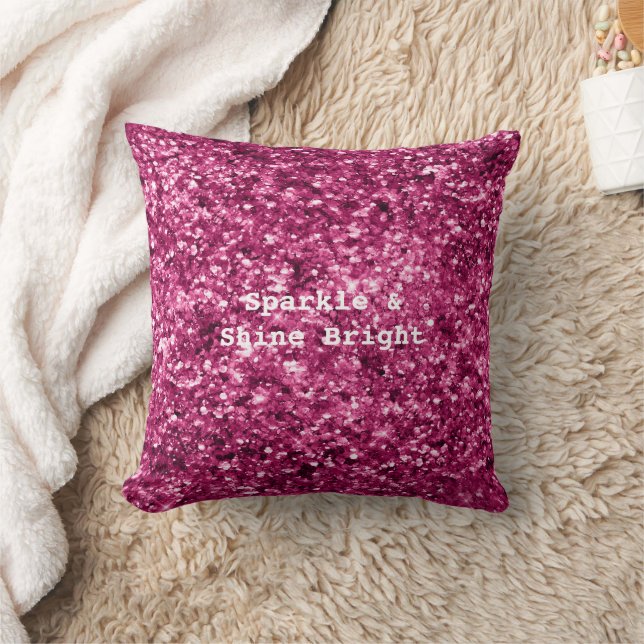 Cojín Decorativo Purpurina rosa Sparkle (Manta)
