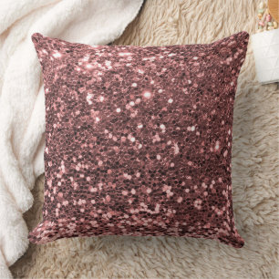 Cojín decorativo Purpurina Rubor Pink Faux Sequin