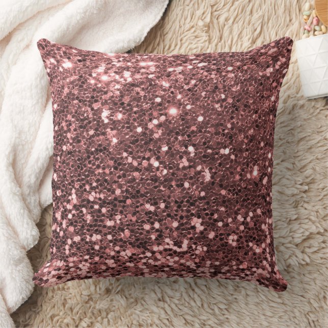 Cojín decorativo Purpurina Rubor Pink Faux Sequin (Manta)