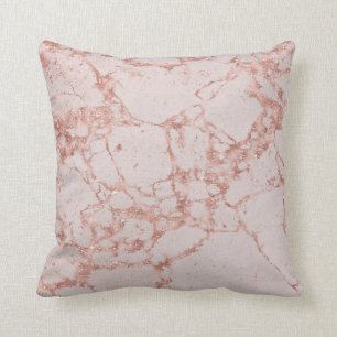 Cojín Decorativo Purpurina Rubor Rosa de Lujo Marble Cotton