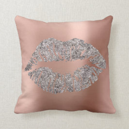 Cojín Decorativo Purpurina Rubor Rosa Gold Kiss Gray Metallic