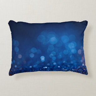 Cojín Decorativo Purpurinas Bokeh: Sparkling Circles Background.