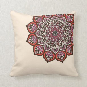 Cojín decorativo purpurinoso terroso rosado