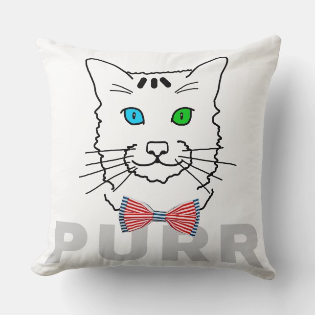Cojín Decorativo Purr de gato (Anverso)