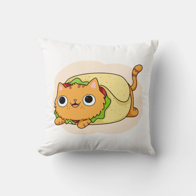 Cojín Decorativo Purrito kawaii (Anverso)