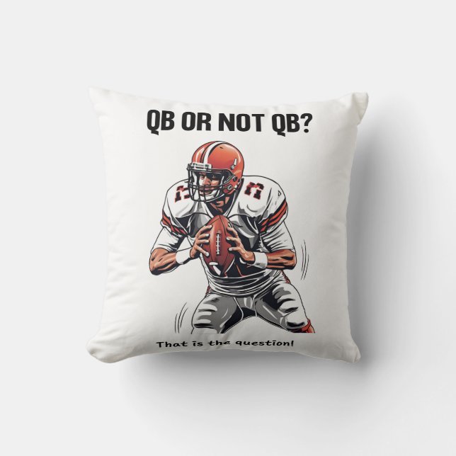 Cojín Decorativo ¿QB o no QB? (Anverso)