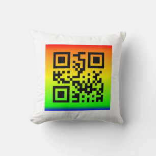 Cojín Decorativo QR Code® dice: AMOR