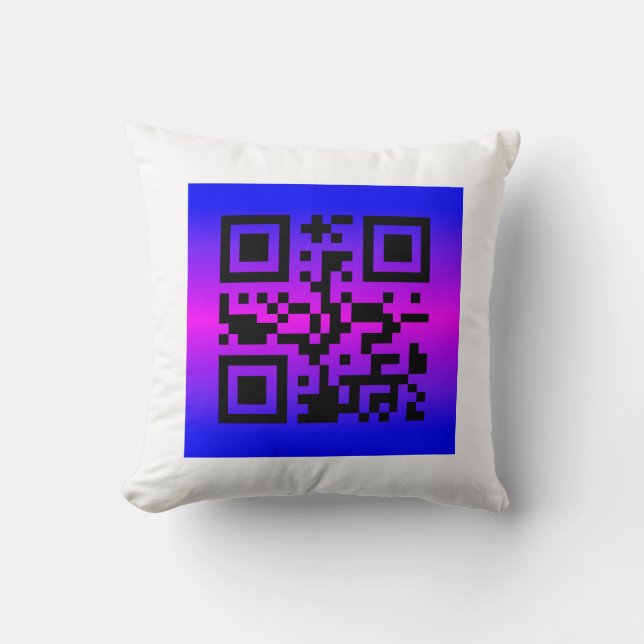 Cojín Decorativo QR Code® dice: ES TWINS (Anverso)
