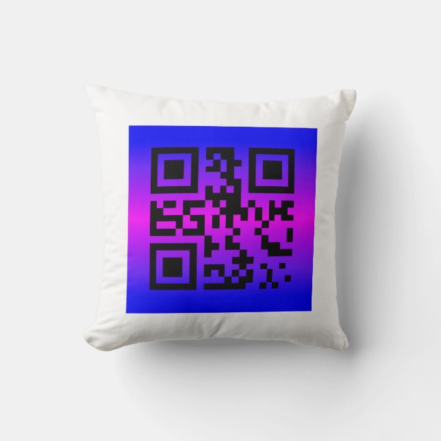 Cojín Decorativo QR Code® Dice: Es Un CHICA (Anverso)
