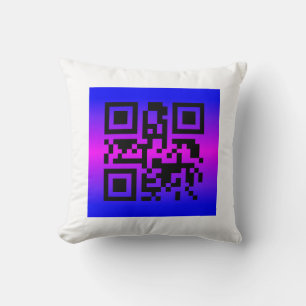 Cojín Decorativo QR Code® dice: ES UN CHICO