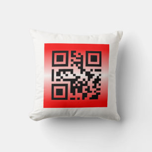 Cojín Decorativo QR Code® dice: ESTÁS AMADO