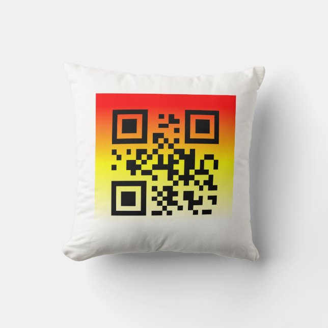 Cojín Decorativo QR Code® dice: ESTÁS INVITADO (Anverso)