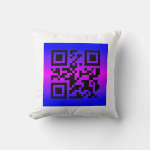 Cojín Decorativo QR Code® dice: FELIZ CUMPLEAÑOS
