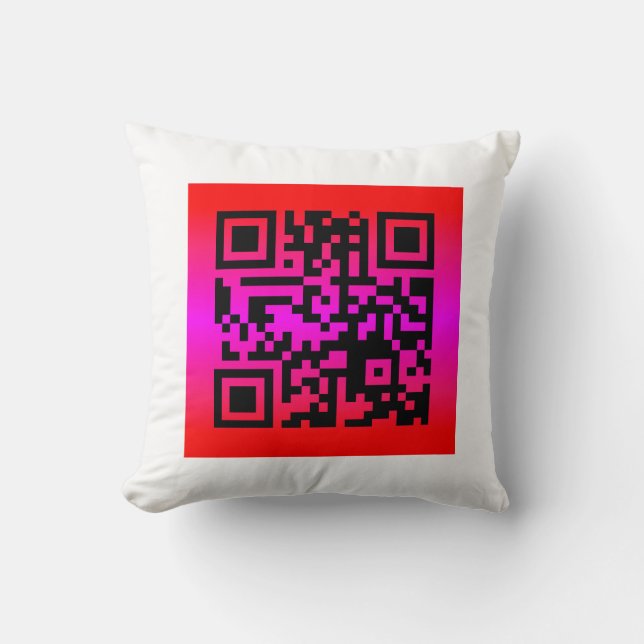 Cojín Decorativo QR Code® dice: FELIZ DÍA DE LA MADRE (Anverso)