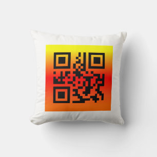 Cojín Decorativo QR Code® dice: FELIZ GRACIAS