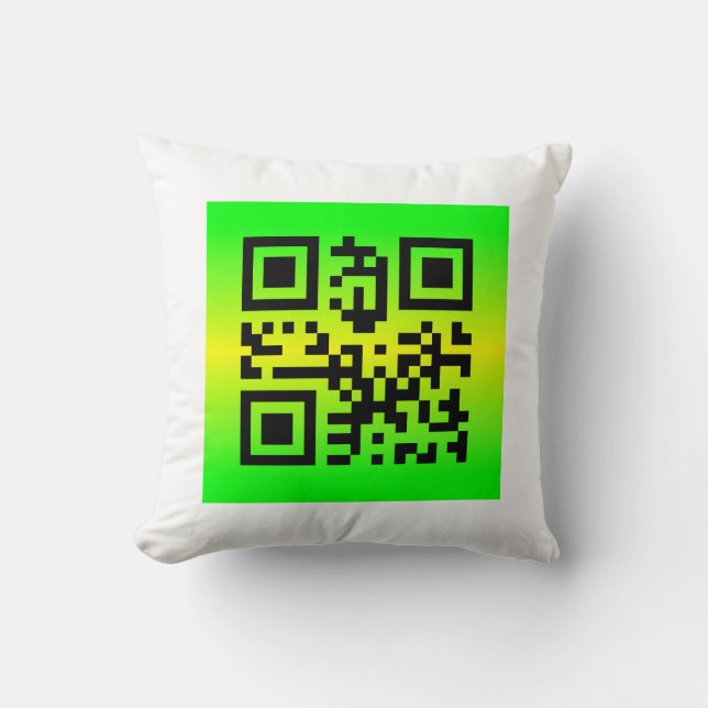 Cojín Decorativo QR Code® dice: GRACIAS (Anverso)