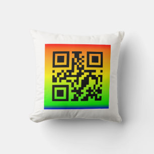 Cojín Decorativo QR Code® dice: JOY