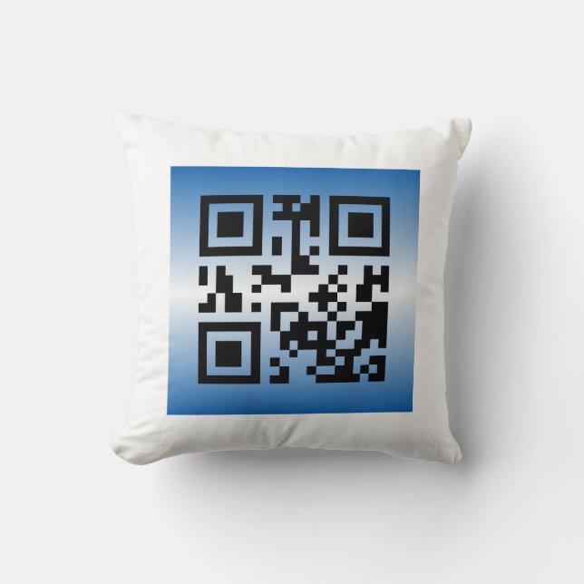 Cojín Decorativo QR Code® dice: PASSOVER FELIZ (Anverso)