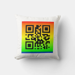 Cojín Decorativo QR Code® dice: PAZ