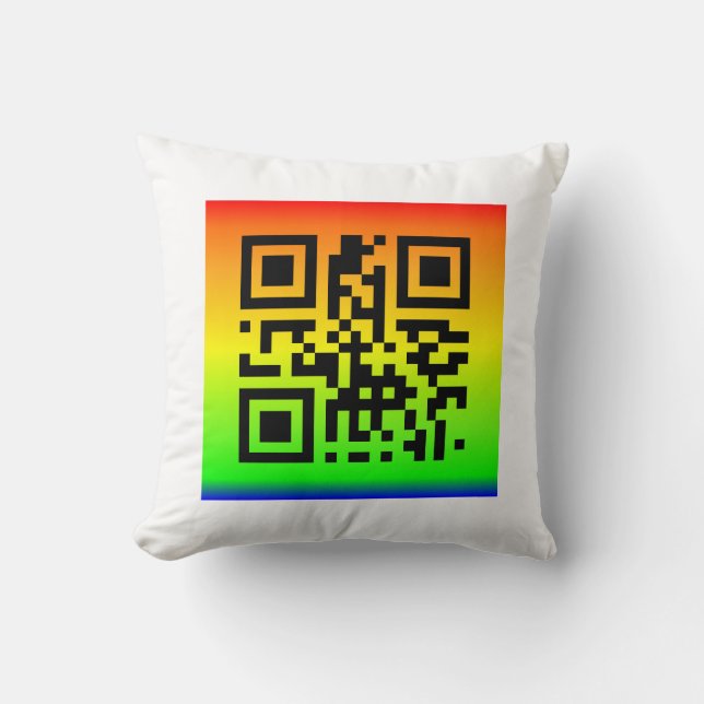 Cojín Decorativo QR Code® dice: PAZ (Anverso)