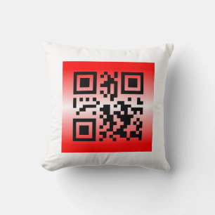 Cojín Decorativo QR Code® dice: PENSANDO EN TI