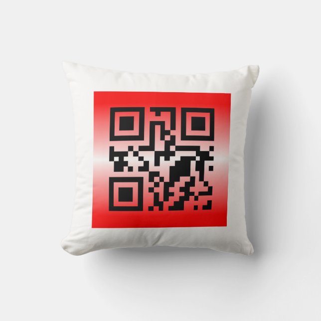 Cojín Decorativo QR Code® dice: TE AMO (Anverso)