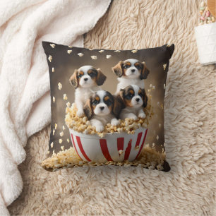 Cojín Decorativo Quads Cavalier Puppies Españoles En El Cachorro,