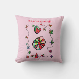 Cojín Decorativo Quaint Folk Retro y el arte feliz