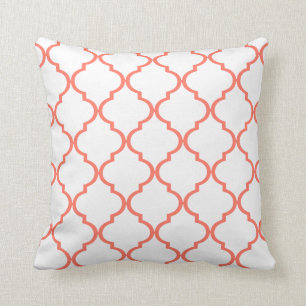 Cojín Decorativo Quatrefoil DIY ELIGE SU PROPIO melocotón del COLOR