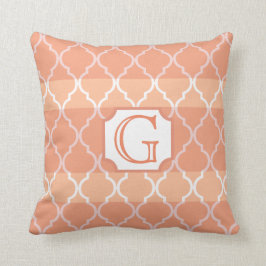 Cojín Decorativo Quatrefoil Stripe Monograma de Cheryl Daniels