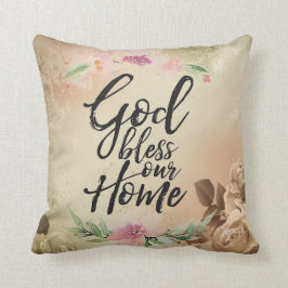 Cojín Decorativo Que Dios bendiga nuestra casa
