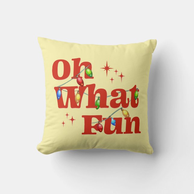 Cojín Decorativo Qué divertida Navidad  (Anverso)