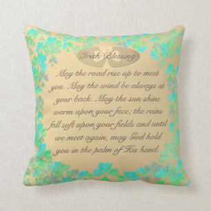 Cojín Decorativo "Que el camino se levante..." Shamock&Gold irlandé