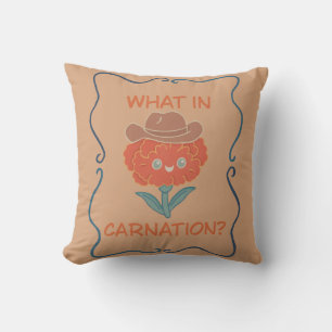 Cojín Decorativo Qué flor de Carnation Funny Cowboy