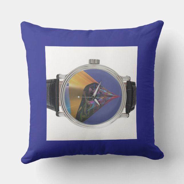 Cojín Decorativo ¿Qué hora es? Decorativo (Reverso )
