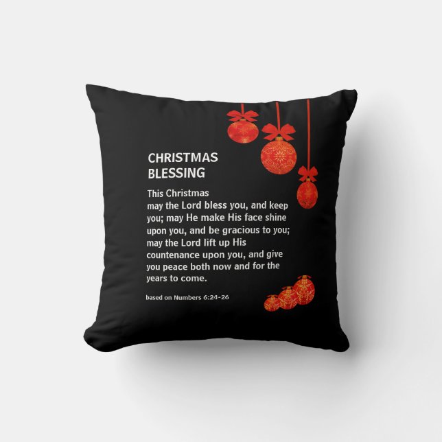 Cojín Decorativo QUE JEHOVAH TE BENDIGA 6 Navidades (Anverso)