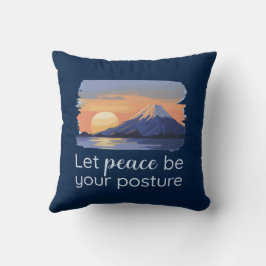 Cojín Decorativo Que la paz sea tu postura sobre la montaña del ata
