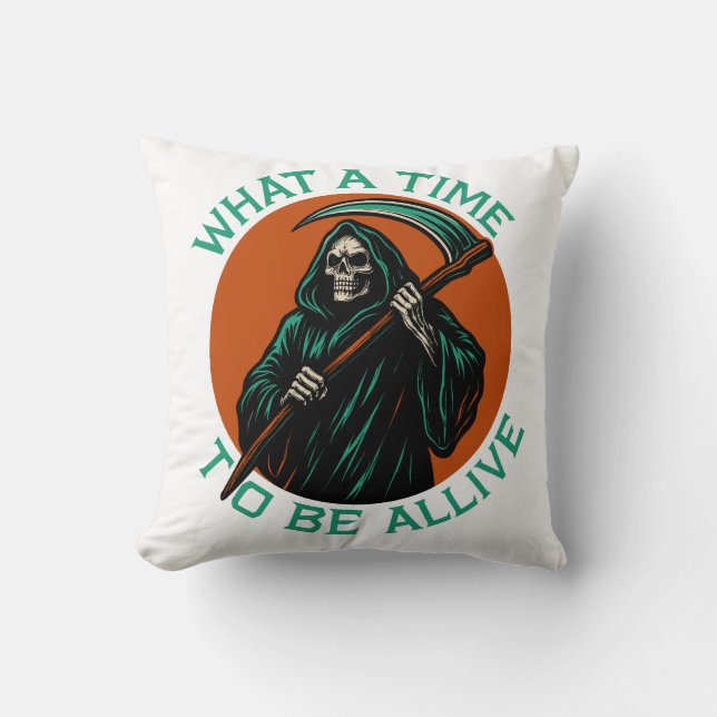 Cojín Decorativo Qué momento para vivir (Anverso)