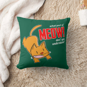 Cojín Decorativo ¿Qué parte de miau no entiendes?
