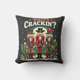 Cojín Decorativo ¿Qué pasa Cascanueces Cactus de Navidad Divertido